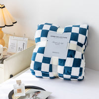 HKM-784083 Checkerboard Facecloth Blanket in Polyester - Various Sizes and Colors Available