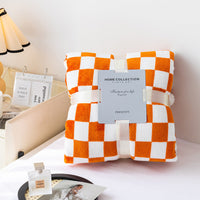 HKM-784083 Checkerboard Facecloth Blanket in Polyester - Various Sizes and Colors Available