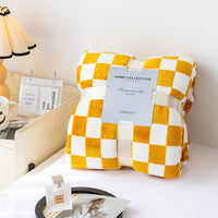 HKM-784083 Checkerboard Facecloth Blanket in Polyester - Various Sizes and Colors Available