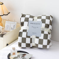 HKM-784083 Checkerboard Facecloth Blanket in Polyester - Various Sizes and Colors Available