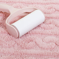 HKM-784083 Double-Sided Coral Fleece Baby Blanket - Thick, Water-Absorbing Pink and Blue Stripes