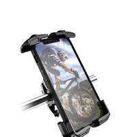 HKM-784147 Aluminum Alloy Mobile Phone Holder for Cars, Bicycles, and Motorcycles - Creative Push-Pull Design