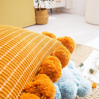HKM-784147 Nordic Knitted Big Ball Pillow - Soft Polyester Fiber Cushion in Multiple Colors
