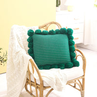 HKM-784147 Nordic Knitted Big Ball Pillow - Soft Polyester Fiber Cushion in Multiple Colors