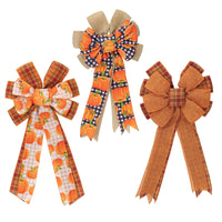 HKM-784211 Thanksgiving Decorative Pendants for Home - Polyester Bow Styles A, B, C
