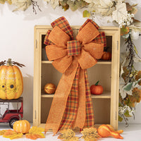 HKM-784211 Thanksgiving Decorative Pendants for Home - Polyester Bow Styles A, B, C