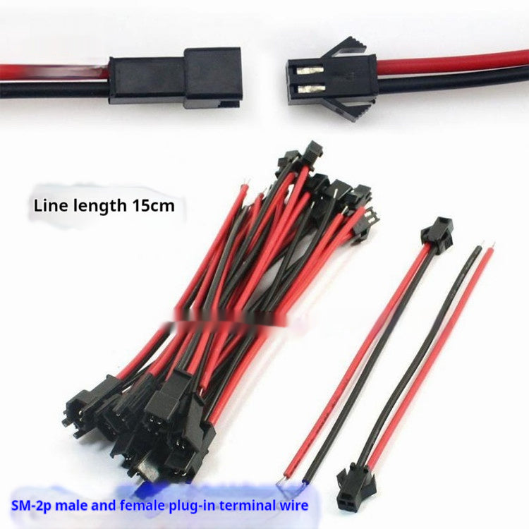 HKM-784275 15cm Fireproof Terminal Wire Harness with Male-Female Plug for LED Lamp Connections