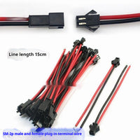 HKM-784275 15cm Fireproof Terminal Wire Harness with Male-Female Plug for LED Lamp Connections