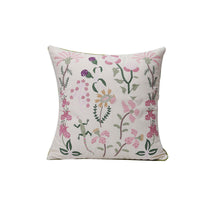 HKM-784403 Fashion Minimalist Embroidered Pillow with Botanical Design and Herbage Patterns