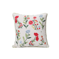 HKM-784403 Fashion Minimalist Embroidered Pillow with Botanical Design and Herbage Patterns