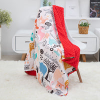 HKM-784403 Soft Cotton Cartoon Baby Blanket - Light and Cozy Quilt in Various Designs