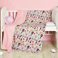HKM-784403 Soft Cotton Cartoon Baby Blanket - Light and Cozy Quilt in Various Designs