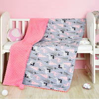HKM-784403 Soft Cotton Cartoon Baby Blanket - Light and Cozy Quilt in Various Designs