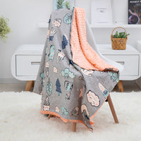 HKM-784403 Soft Cotton Cartoon Baby Blanket - Light and Cozy Quilt in Various Designs
