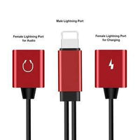 HKM-784467 Dual Lightning Adapter Cable for Music and Charging – Aluminum Alloy and TPE Material, Compatible with iOS 11 Systems
