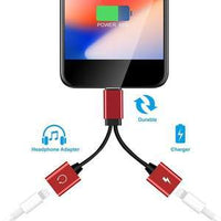 HKM-784467 Dual Lightning Adapter Cable for Music and Charging – Aluminum Alloy and TPE Material, Compatible with iOS 11 Systems