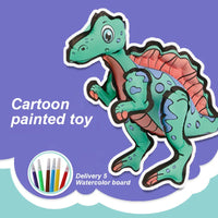 HKM-784659 DIY Hand Painted Inflatable Dinosaur Balloon Toy for Kids, Educational Craft Toy, Gender Neutral