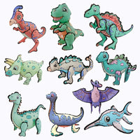 HKM-784659 DIY Hand Painted Inflatable Dinosaur Balloon Toy for Kids, Educational Craft Toy, Gender Neutral