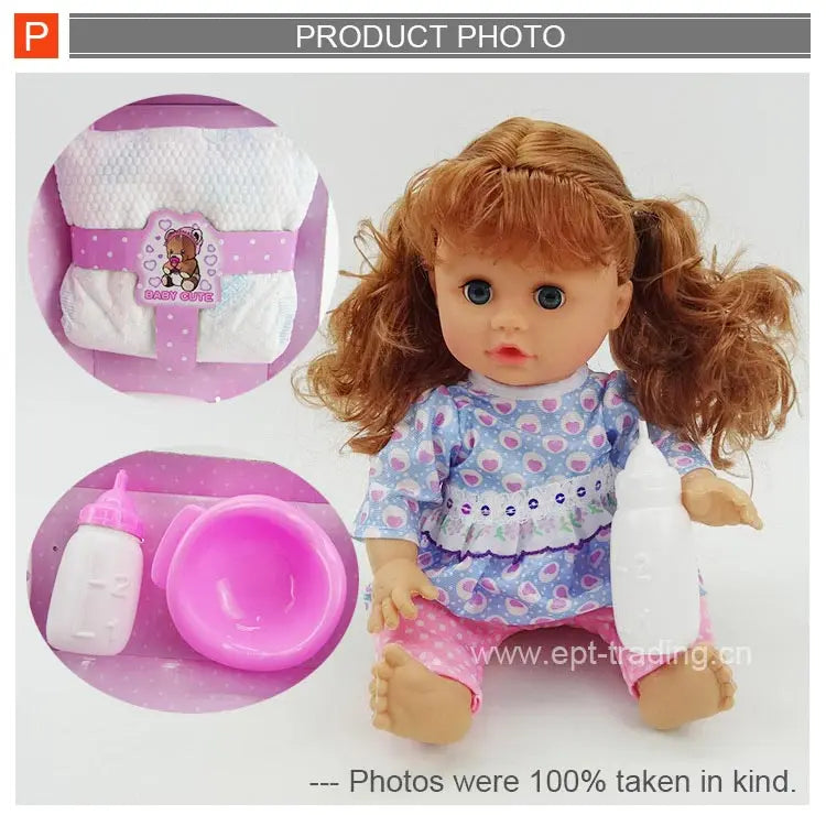HKM-784723 14-inch Silicone Reborn Baby Doll Kit - Realistic Vinyl Doll for Kids, Ages 2-7