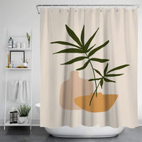 HKM-784915 Digital Printed Waterproof Shower Curtain – Mildew Resistant Polyester Fabric, Modern European Style
