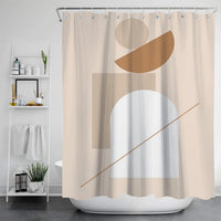HKM-784915 Digital Printed Waterproof Shower Curtain – Mildew Resistant Polyester Fabric, Modern European Style