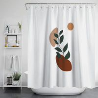 HKM-784915 Digital Printed Waterproof Shower Curtain – Mildew Resistant Polyester Fabric, Modern European Style