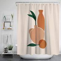 HKM-784915 Digital Printed Waterproof Shower Curtain – Mildew Resistant Polyester Fabric, Modern European Style
