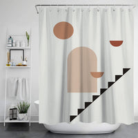 HKM-784915 Digital Printed Waterproof Shower Curtain – Mildew Resistant Polyester Fabric, Modern European Style