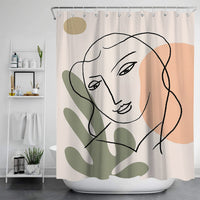 HKM-784915 Digital Printed Waterproof Shower Curtain – Mildew Resistant Polyester Fabric, Modern European Style