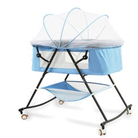HKM-784915 Foldable Portable Baby Cradle Bed with Mosquito Net and Shaker Function
