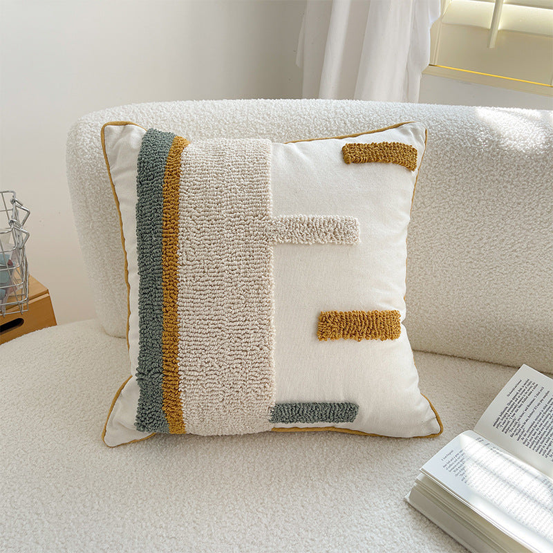 HKM-785043 Moroccan Style Geometric Loop Velvet Cushion - Various Colors and Sizes Available