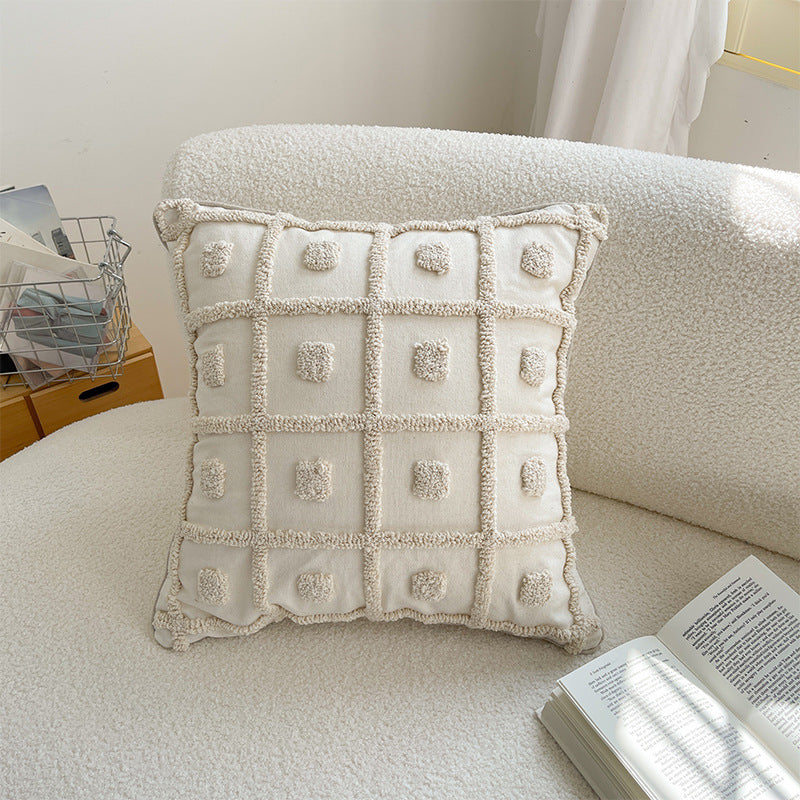 HKM-785043 Moroccan Style Geometric Loop Velvet Cushion - Various Colors and Sizes Available