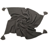 HKM-785235 Nordic Polyacrylonitrile Fiber Shawl Blanket - Blue/Gray, 100x100cm