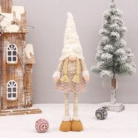 HKM-785363 Retractable Luminous Santa Doll Rudolf - Christmas Faceless Ornament Decoration