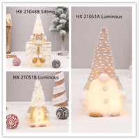 HKM-785363 Retractable Luminous Santa Doll Rudolf - Christmas Faceless Ornament Decoration