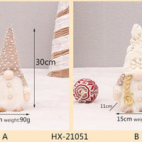 HKM-785363 Retractable Luminous Santa Doll Rudolf - Christmas Faceless Ornament Decoration