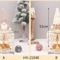 HKM-785363 Retractable Luminous Santa Doll Rudolf - Christmas Faceless Ornament Decoration
