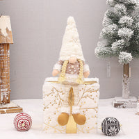 HKM-785363 Retractable Luminous Santa Doll Rudolf - Christmas Faceless Ornament Decoration