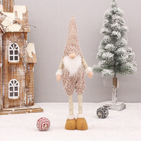 HKM-785363 Retractable Luminous Santa Doll Rudolf - Christmas Faceless Ornament Decoration