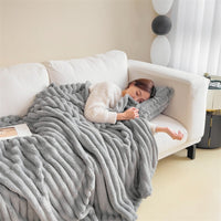 HKM-785555 Heavyweight Flannel Blanket in Solid Colors - Various Sizes Available