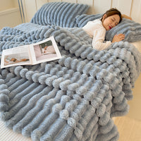 HKM-785555 Heavyweight Flannel Blanket in Solid Colors - Various Sizes Available