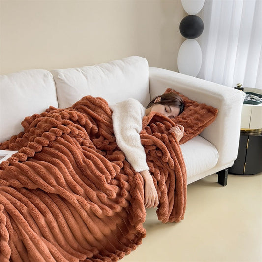 HKM-785555 Heavyweight Flannel Blanket in Solid Colors - Various Sizes Available