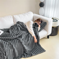 HKM-785555 Heavyweight Flannel Blanket in Solid Colors - Various Sizes Available