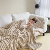 HKM-785555 Heavyweight Flannel Blanket in Solid Colors - Various Sizes Available