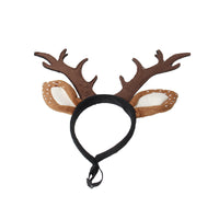 HKM-785747 Plush Christmas Antler Headband for Medium and Large Dogs