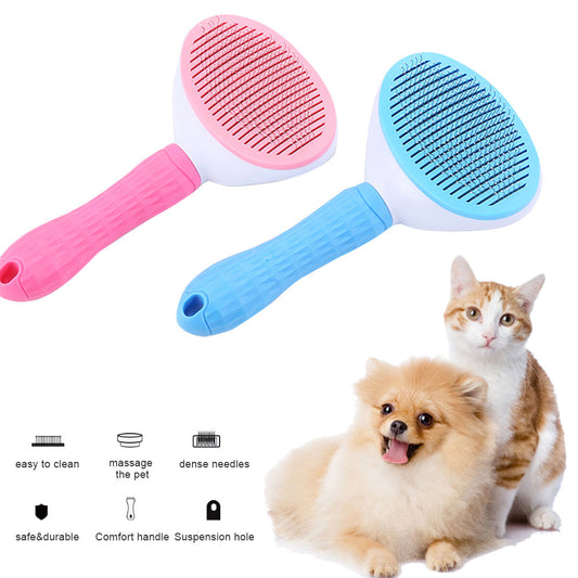 HKM-785939 Self-Cleaning Grooming Comb for Cats and Dogs - Thick Needle Design, 2CM Needle Length, Durable Materials