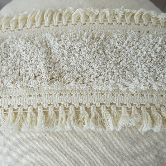 HKM-786003 Boho Ethnic Tufted Pillowcase with Tassels – Canvas, 45x45CM & 30x50CM Options
