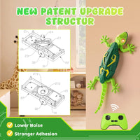 HKM-786195 Remote Control Rechargeable Infrared Wall Climbing Gecko Robot Toy for Kids