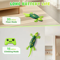 HKM-786195 Remote Control Rechargeable Infrared Wall Climbing Gecko Robot Toy for Kids