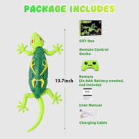 HKM-786195 Remote Control Rechargeable Infrared Wall Climbing Gecko Robot Toy for Kids
